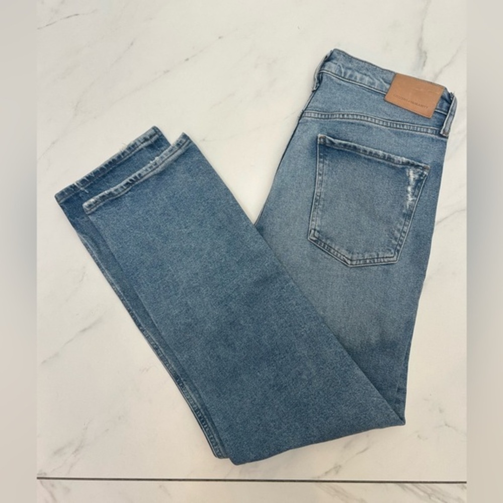 Citizens of Humanity Straight-Leg Daphne Jeans in Medium Blue